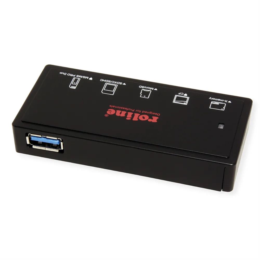 ROLINE USB 3.2 Gen 1 Multi Card Reader, schwarz