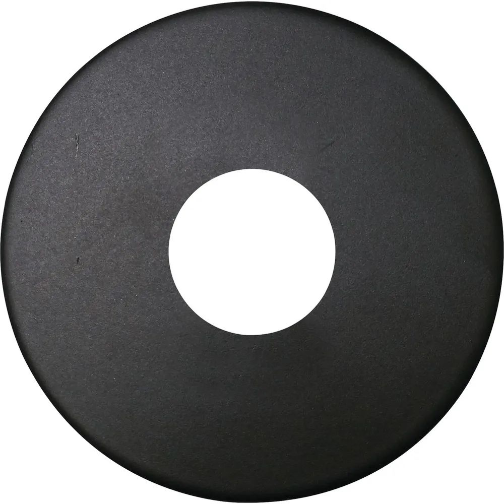 SOLIDO Drückerrosette flach rund, Edelstahl schwarz matt