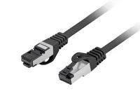 Lanberg Patchkabel CAT.8.1 S/FTP LSZH CU 0,25m Fluke Zert.sw - Kabel - Netzwerk (PCF8-10CU-0025-BK) - Kabel - Netzwerk