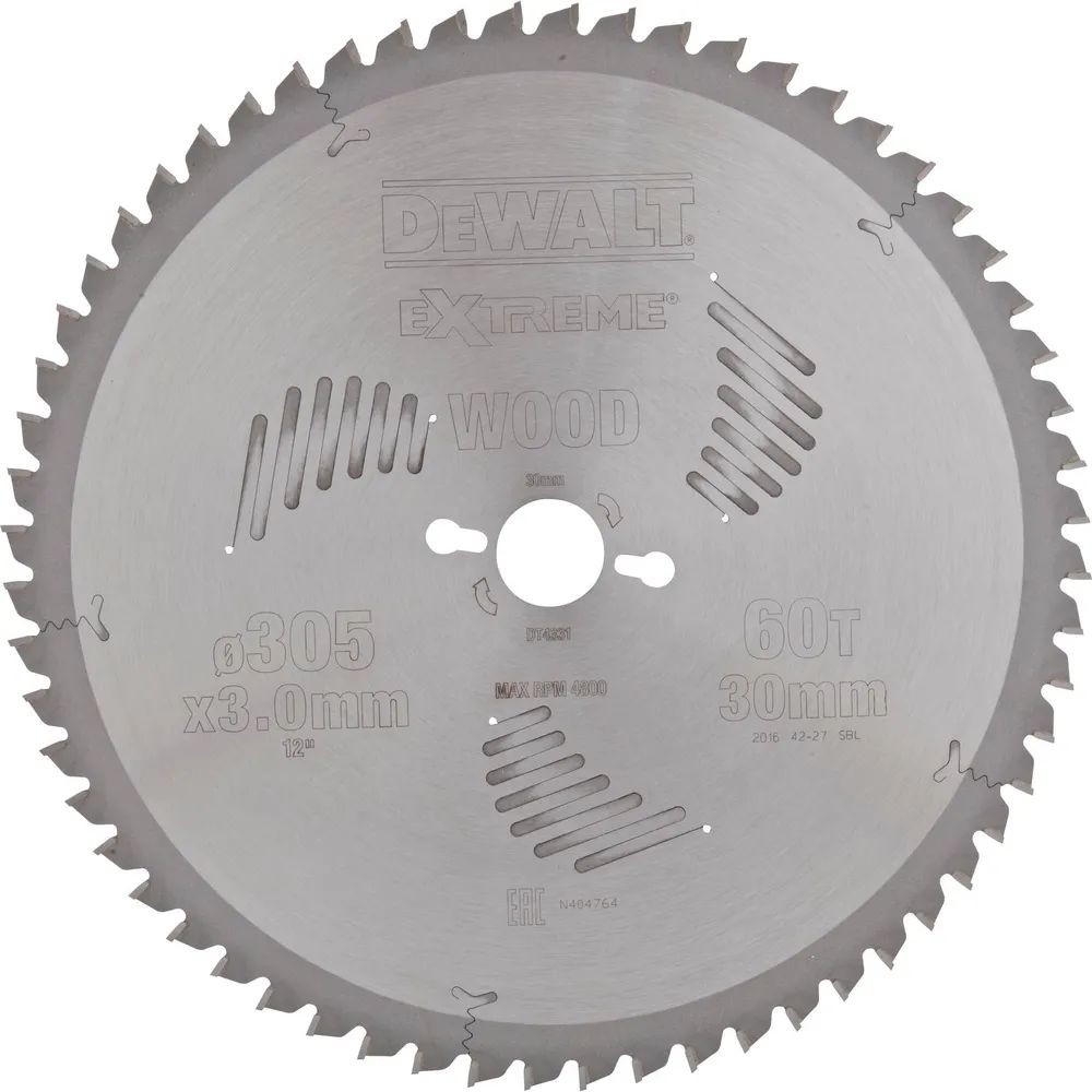 DEWALT Kreissägeblatt HW ø 305x3,0x30 mm Z60 Wechselzahn (WZ) negativ