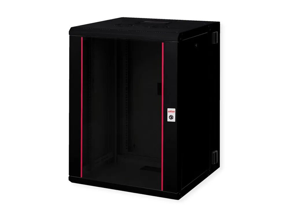 ROLINE Pro - Gehäuse - geeignet für Wandmontage - RAL 9005, Jet Black - 16U - 48.3 cm (19")