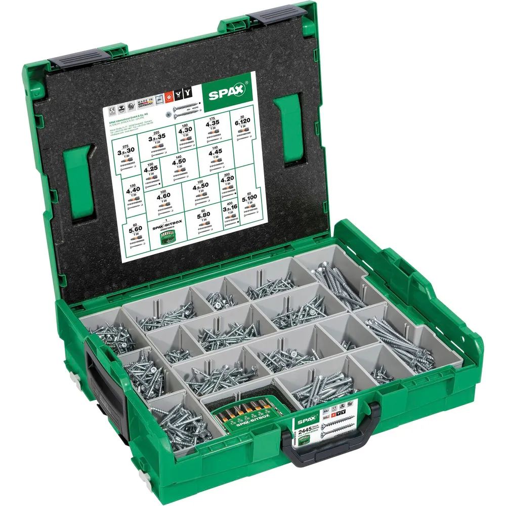 SPAX SNK Montagekoffer / L-BOXX, T-STAR plus, Wirox-Silber, ( 2.445 Stk )