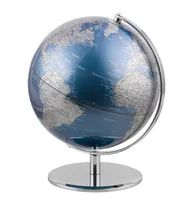 Troika Globus PLANET metallic-blau silberfarben