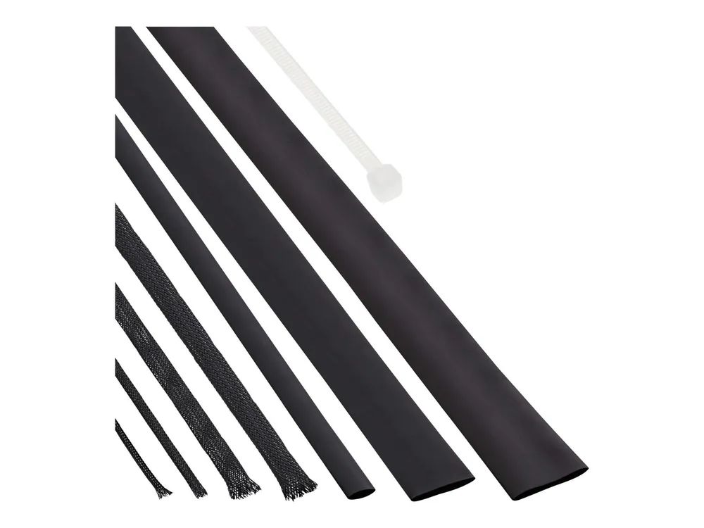 InLine Schrumpfschlauch Set / Kabelschlauch Set - schwarz