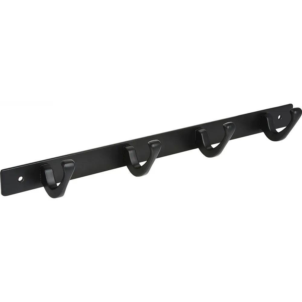 Alles im Griff Garderobenleiste Aige mit 4 Haken, Breite 345 mm, Stahl schwarz matt