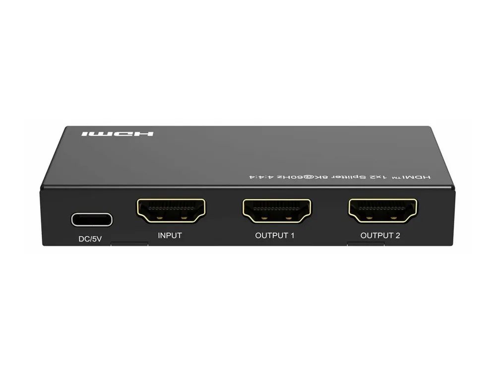 MicroConnect 8Ka60Hz HDMI Splitter 1x2 4 4 4 MC-HDMISPLITTER0102-8K