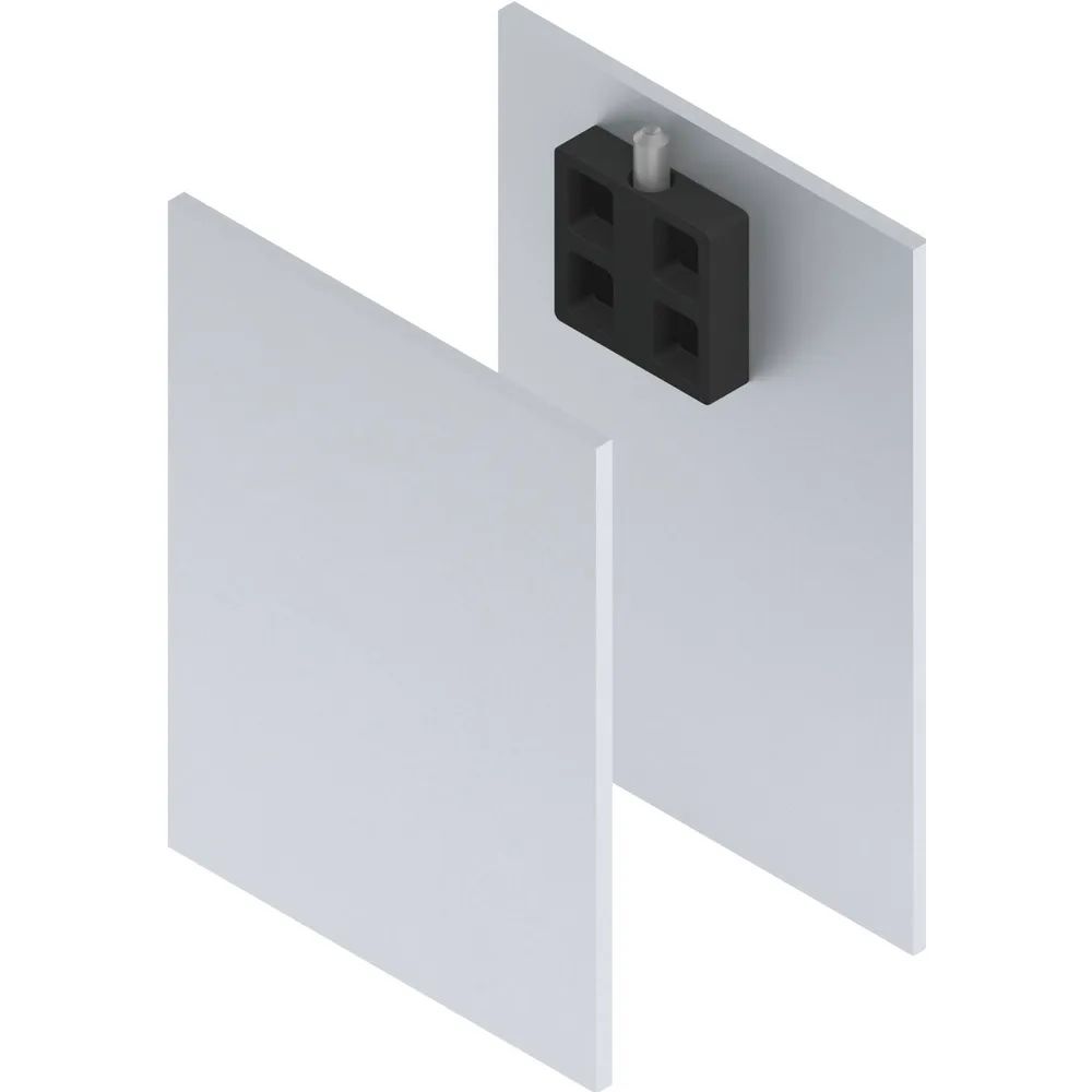 SOLIDO 100/HELM Abdeckkappen-Set Montageschiene/Abstand/Blende H/G silber