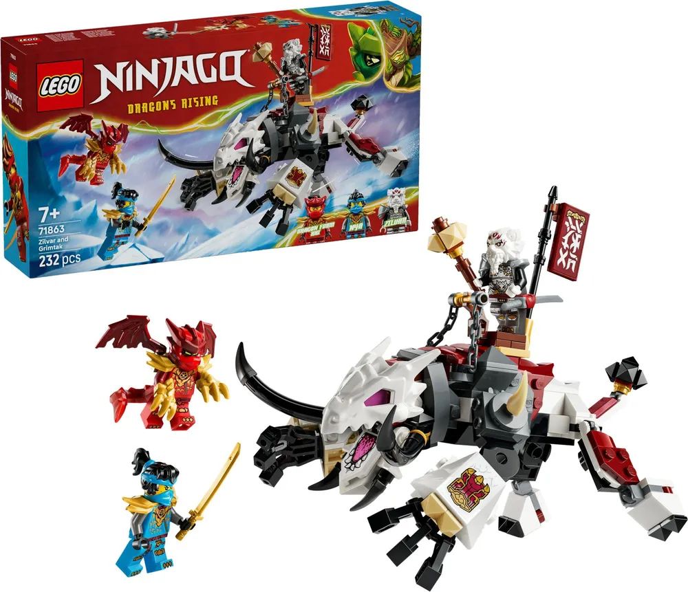 LEGO 71863 Ninjago Zilvar auf seinem Drachentier Grimtak
