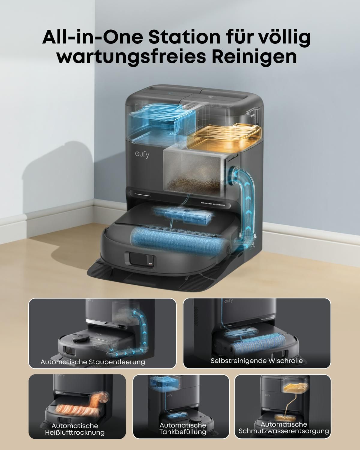 eufy Saugroboter mit Wischfunktion C28