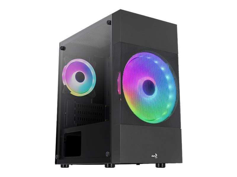 AEROCOOL ADVANCED TECHNOLOGIES AeroCool Atomic Lite - MT - micro ATX - Seitenteil mit Fenster (gehärtetes Glas)