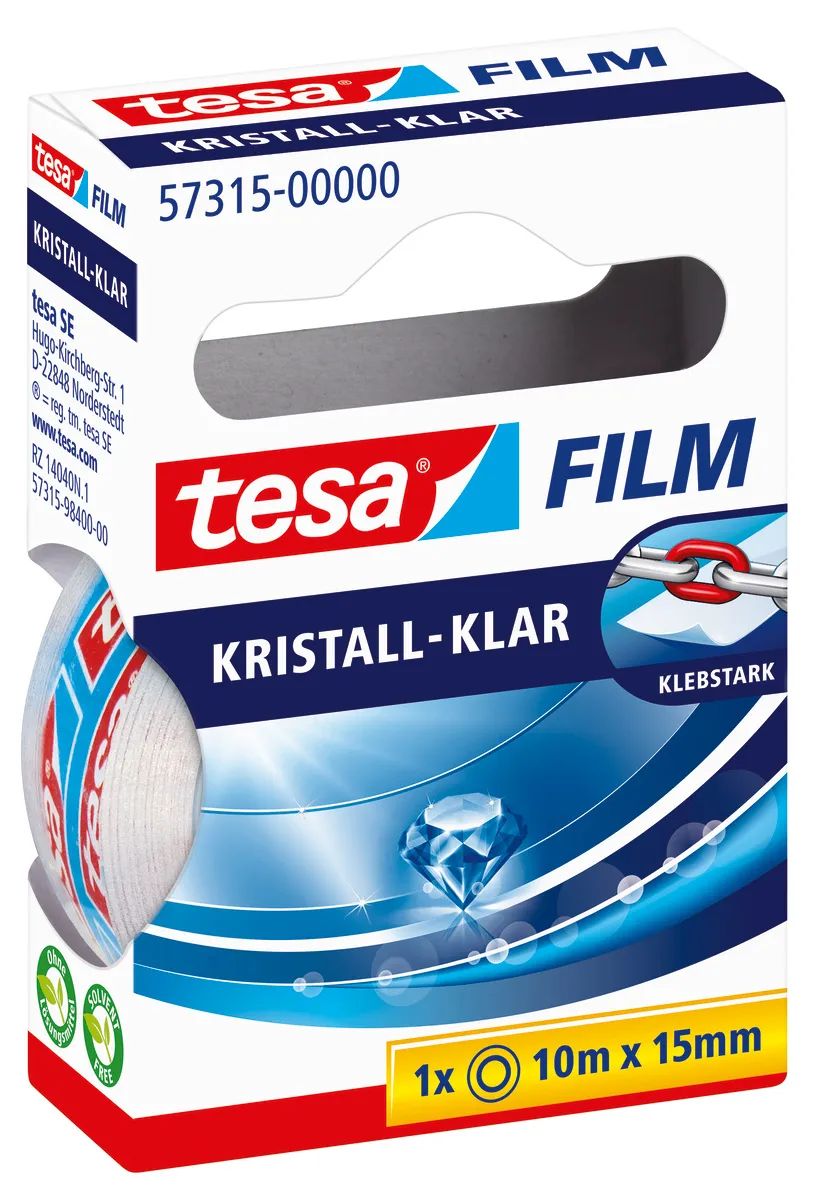 Tesa 57315 - 15 m - Transparent - Polypropylen (PP) - Stark - 10 mm