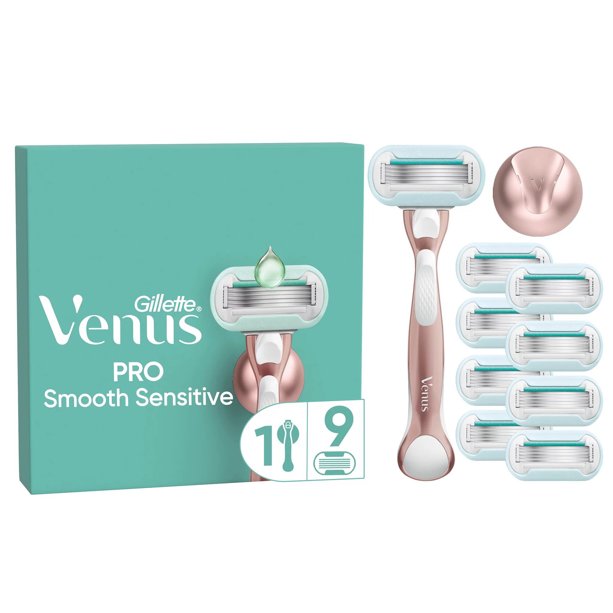 Gillette Venus Deluxe Smooth Sensitive Systemklingen + Handstück 