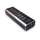 Lindy Hub - mit 3 Quick Charge 3.0 Ports - 7 x USB 3.2