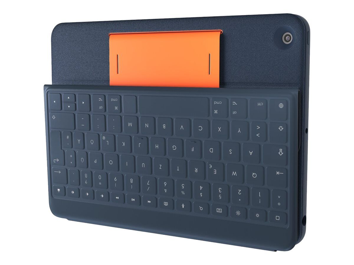 Logitech Rugged Combo 3 For Education - Tastatur und Foliohülle - Apple Smart connector - K-12 Ausbildung - für Apple 10.2-inch iPad (7. Generation, 8. Generation, 9. Generation)