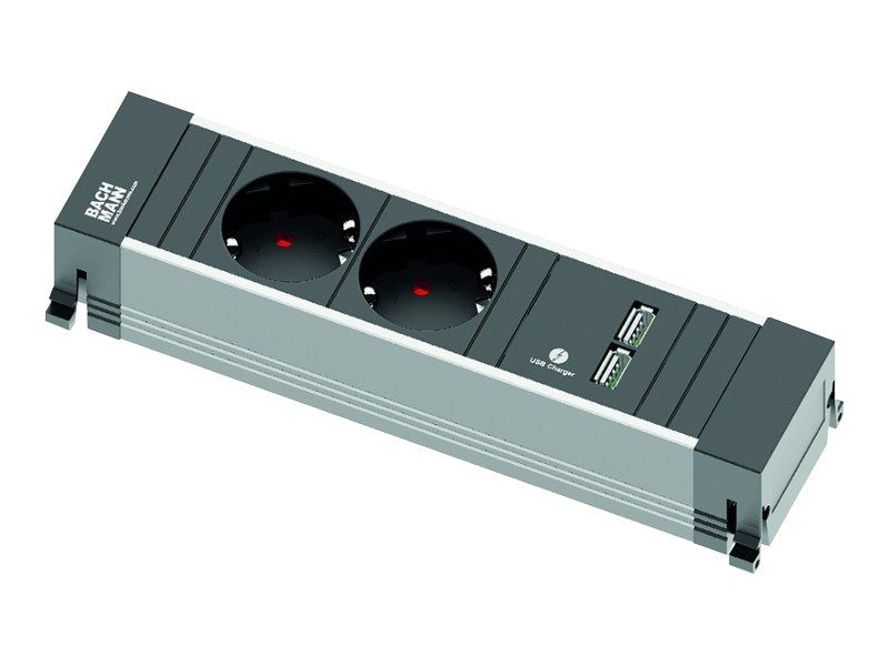 Bachmann POWER FRAME - 3-way - Steckdosenleiste - Eingabe, Eingang GST18 - Ausgangsanschlüsse: 2 (Stromversorgung, 4-poliger Mini-USB Typ A)