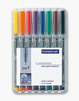 STAEDTLER Lumocolor - Filzstift - nicht dauerhaft - verschiedene Farben - 0.6 mm - fein (Packung mit 8)