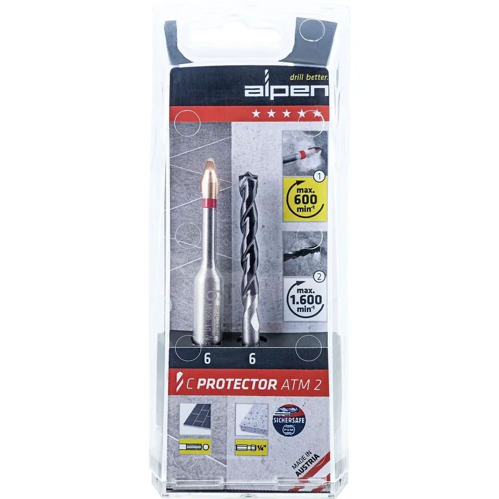 ALPEN Bohrer-Set C Protector + Profi Beton ø 8 mm 2-teilig