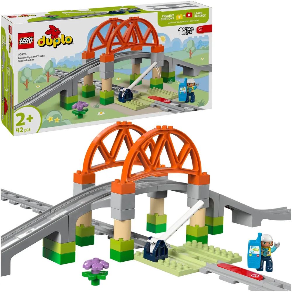 LEGO DUPLO 10426 Eisenbahnbrücke und Schienen– Erweiterungsset