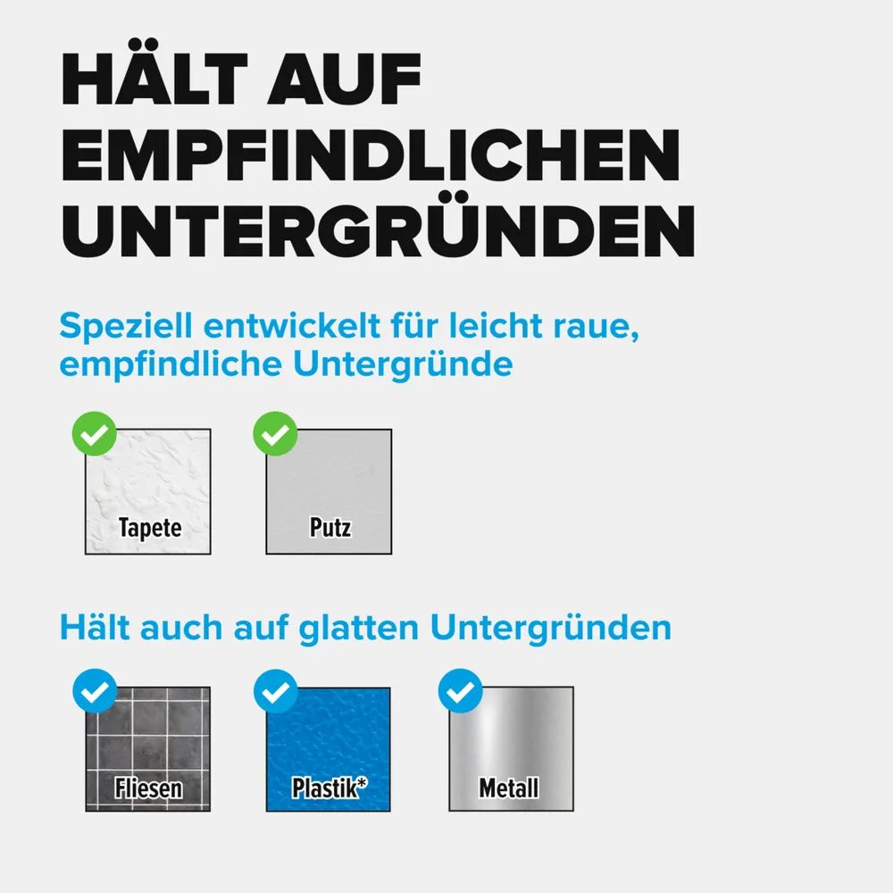 tesa® Powerstrips CLICK Klett-Klebepads, Medium 5,4kg (4 x 2 Stück)