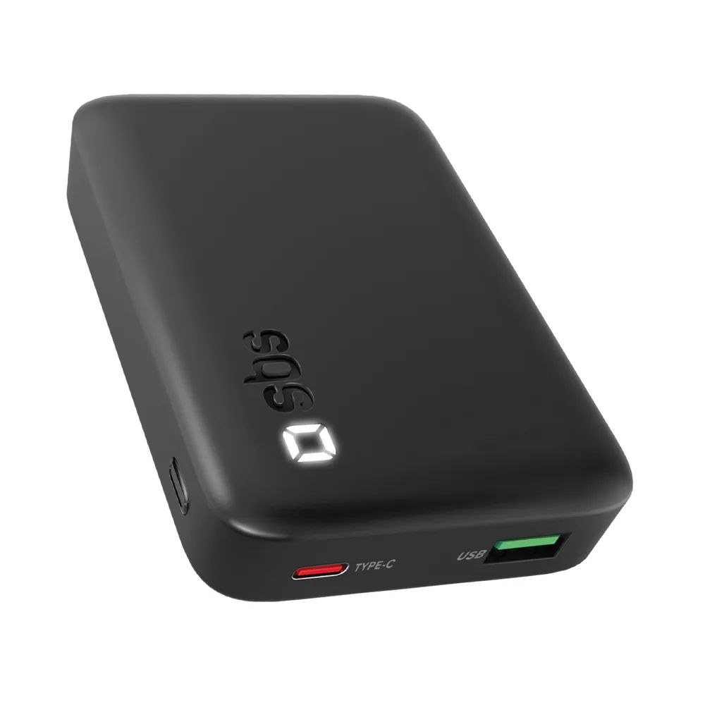 SBS Powerbank Pocket 20W PD, 10.000 mAh, 1x USB-A und 1x USB-C PD