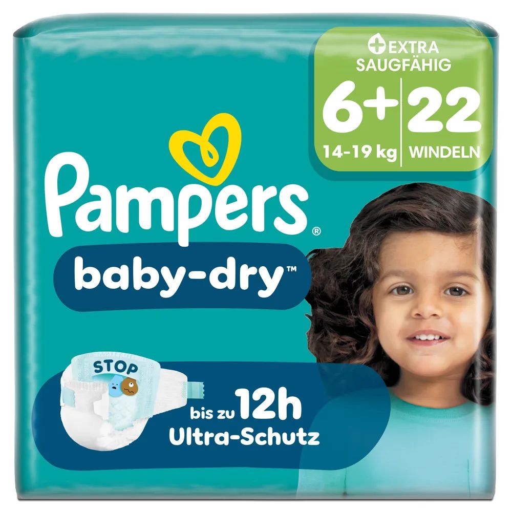 Pampers Baby Dry Gr.6+ Extra Large Plus 14-19kg 