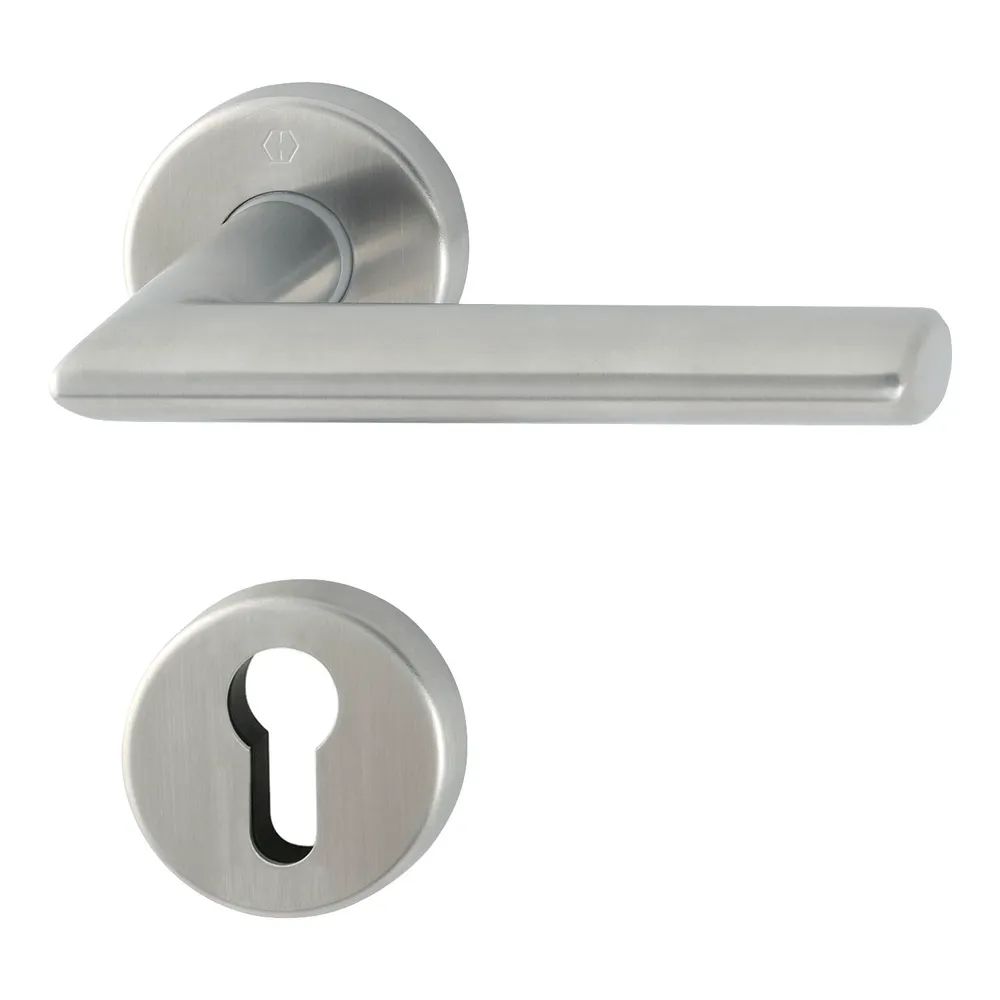 Hoppe FH-Drückergarnitur STOCKHOLM - auf Rosette PZ, 40 - 45, SST, Edelstahl matt