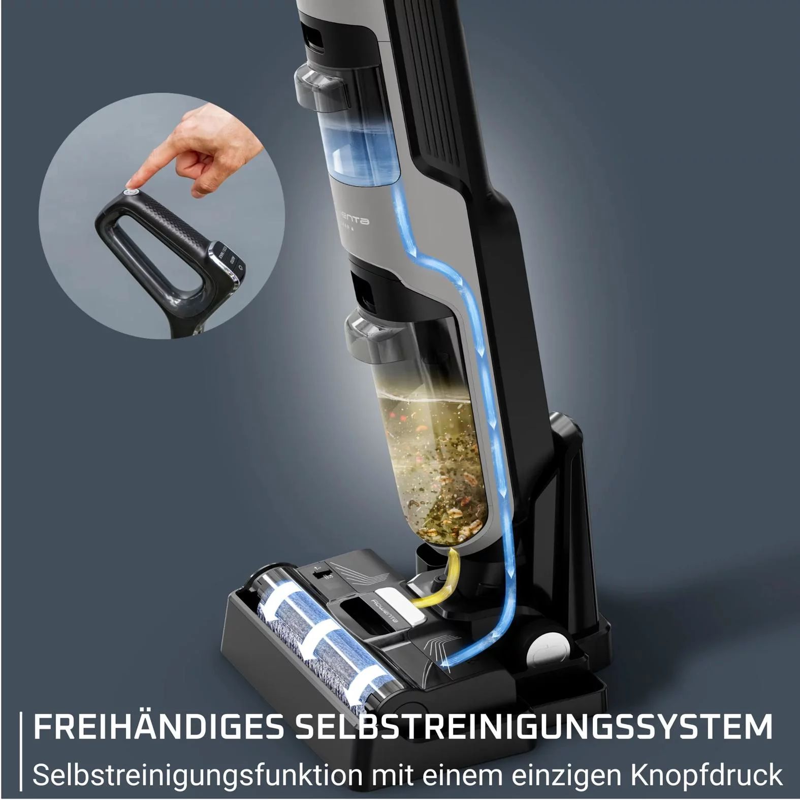 ROWENTA GZ5037 2-in-1 Nass-Trockensauger X-Clean 4  - Anthrazit 