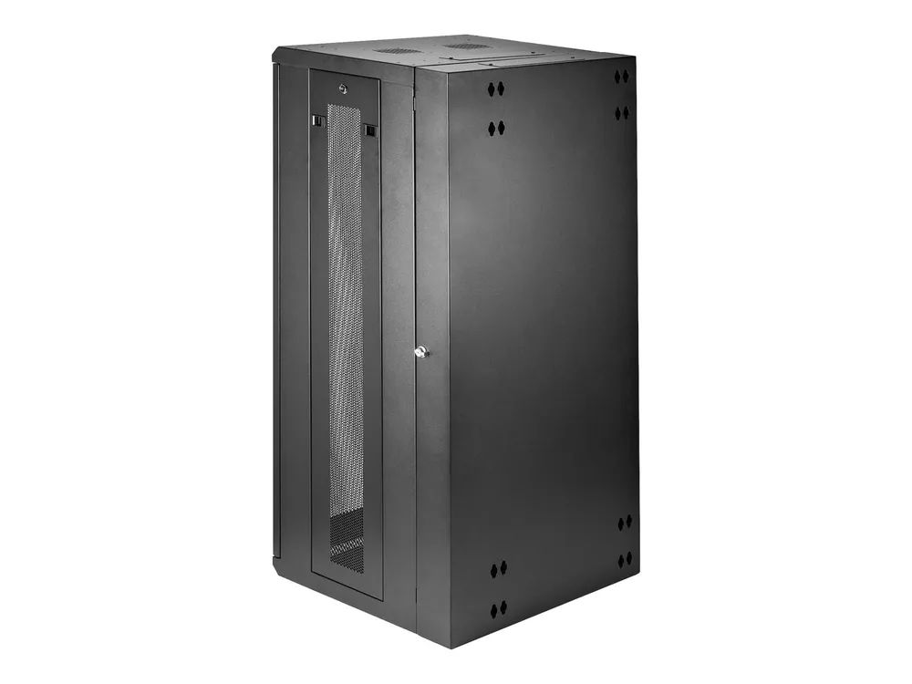 StarTech.com 26HE 19 Zoll Wand Netzwerkschrank - 40,5cm tiefes, mit Scharnieren versehenes, abschließbares IT/Netzwerk rack - inkl. Fachboden und perforierten Seitenwänden - vormontiert (RK2620WALHM)