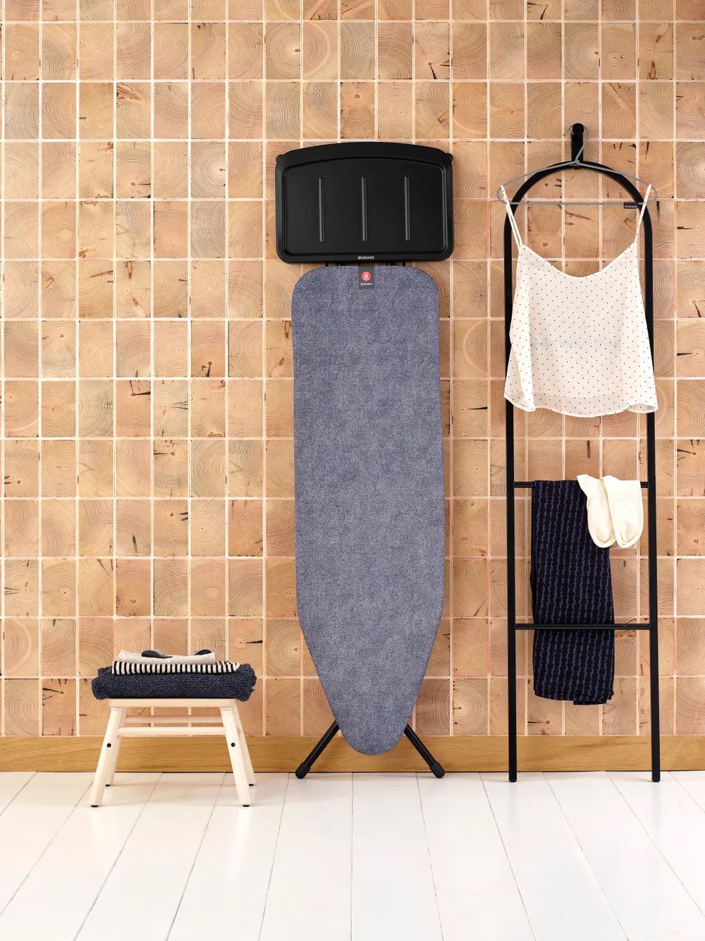 Brabantia Bügeltisch B, 124x38cm, Dst-Ablage Solid - Denim Blue