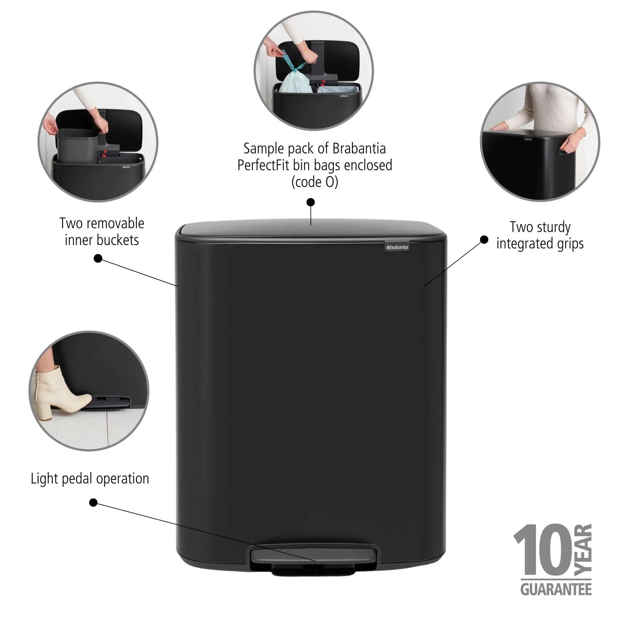 Brabantia Bo Treteimer 2 x 30L