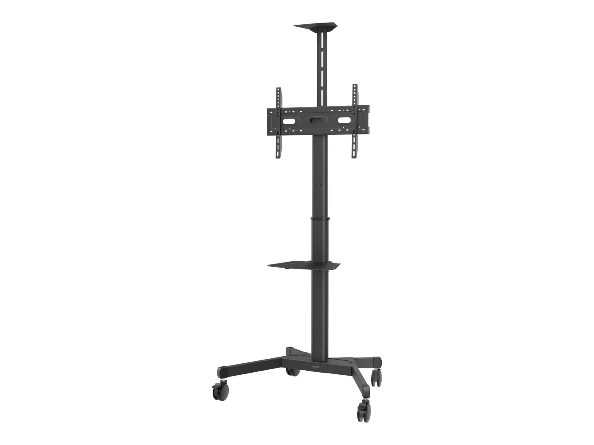 Vision X-Series VFM-F21 - Wagen - für Flachbildschirm / Videokonferenzsystem - höhenverstellbar, max. 50 kg - Stahl - Schwarz - Bildschirmgröße: 78.7-203cm (31"-80")