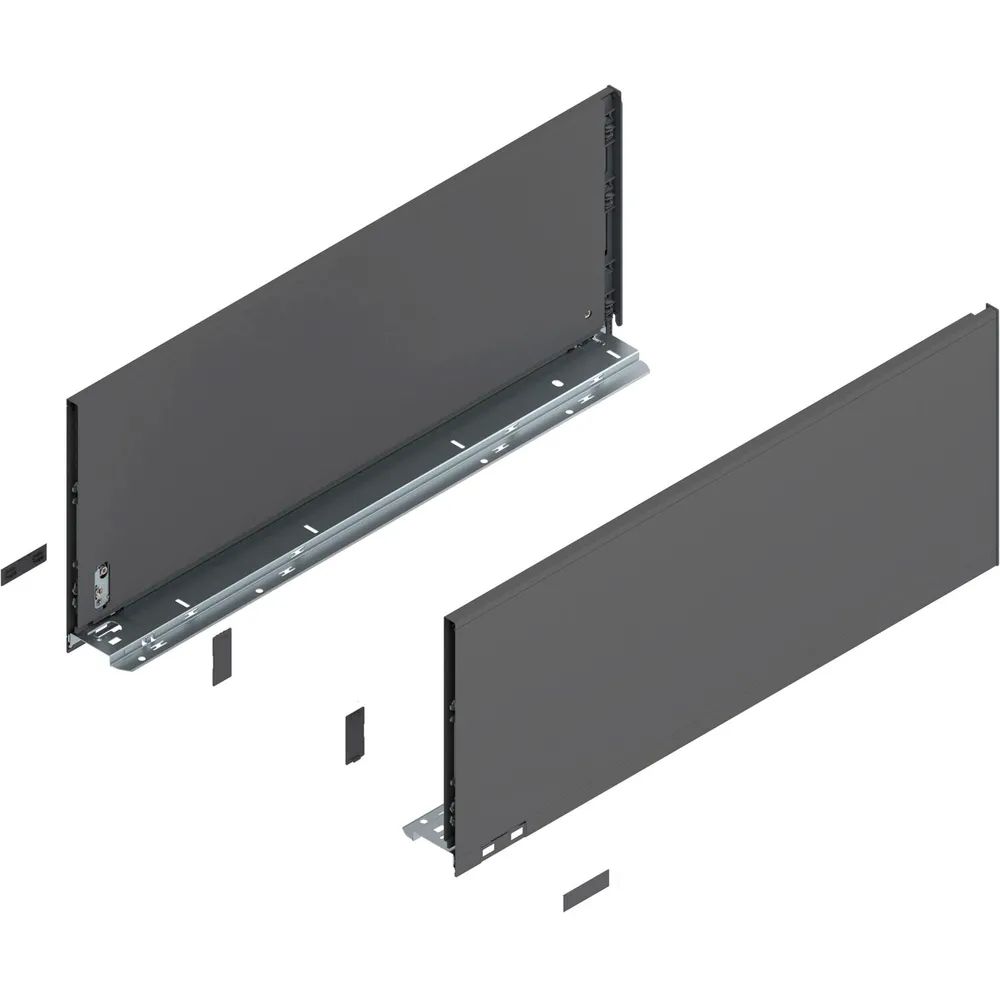 BLUM LEGRABOX pure Zarge Höhe F, NL 600, Oriongrau-matt