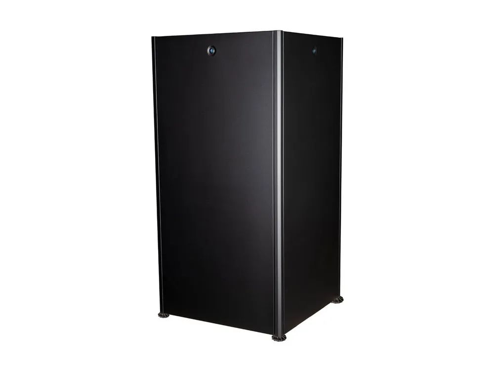 ROLINE Basic - Schrank Netzwerkschrank - glass door, 600x600 WxD - RAL 9005, Jet Black - 32U - 48.3 cm (19")