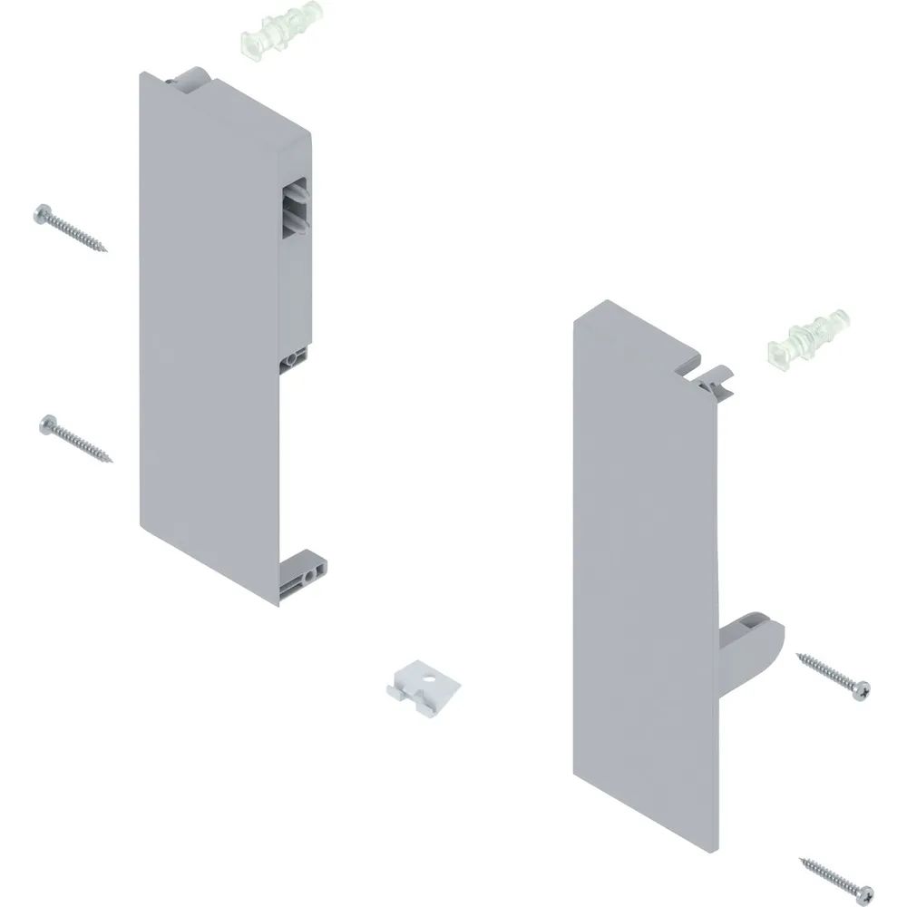 BLUM TANDEMBOX antaro Fronthalter Höhe C, Kunststoff grau RAL9006
