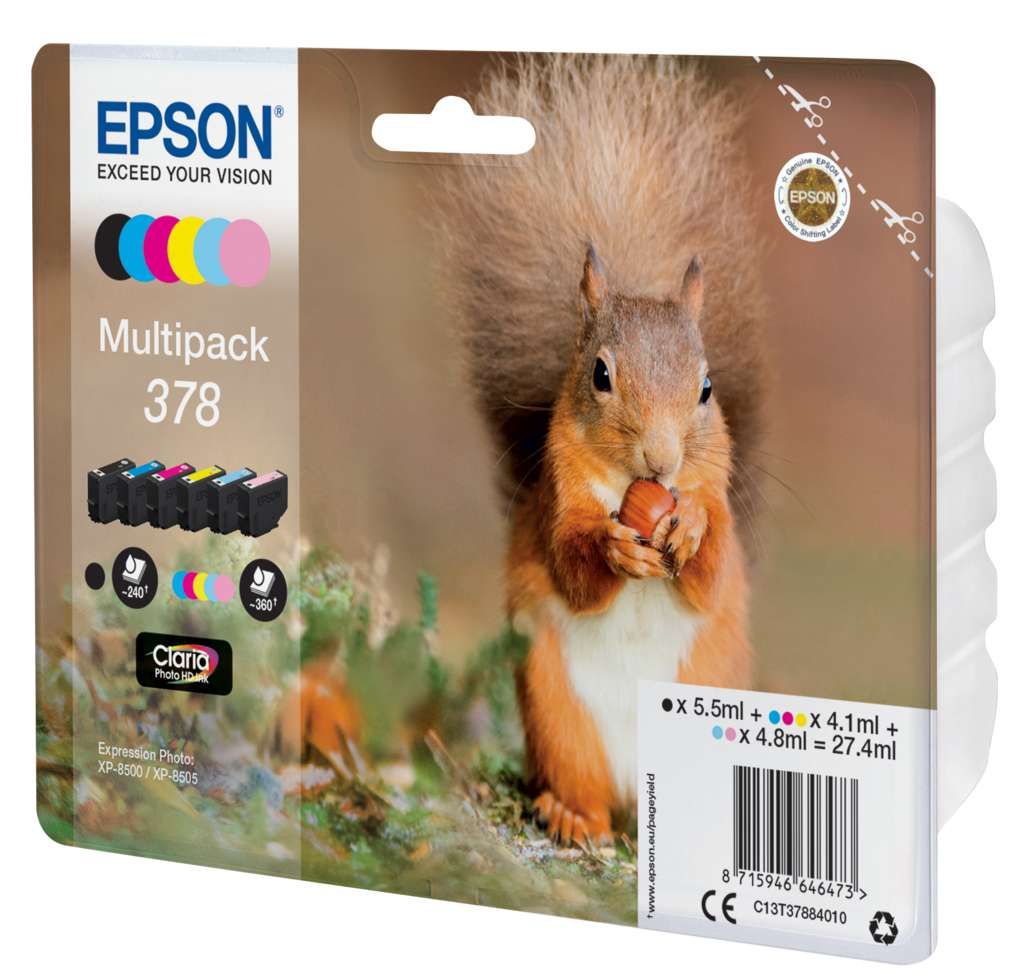 Epson 378 Tinte Eichhörnchen Multi, Standard, 6 F.