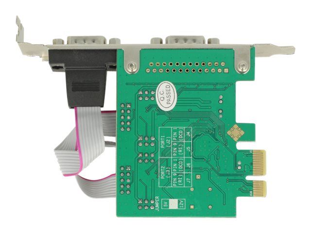 Delock PCI Express Card > 2 x Serial RS-232 High Speed 921K with Voltage supply