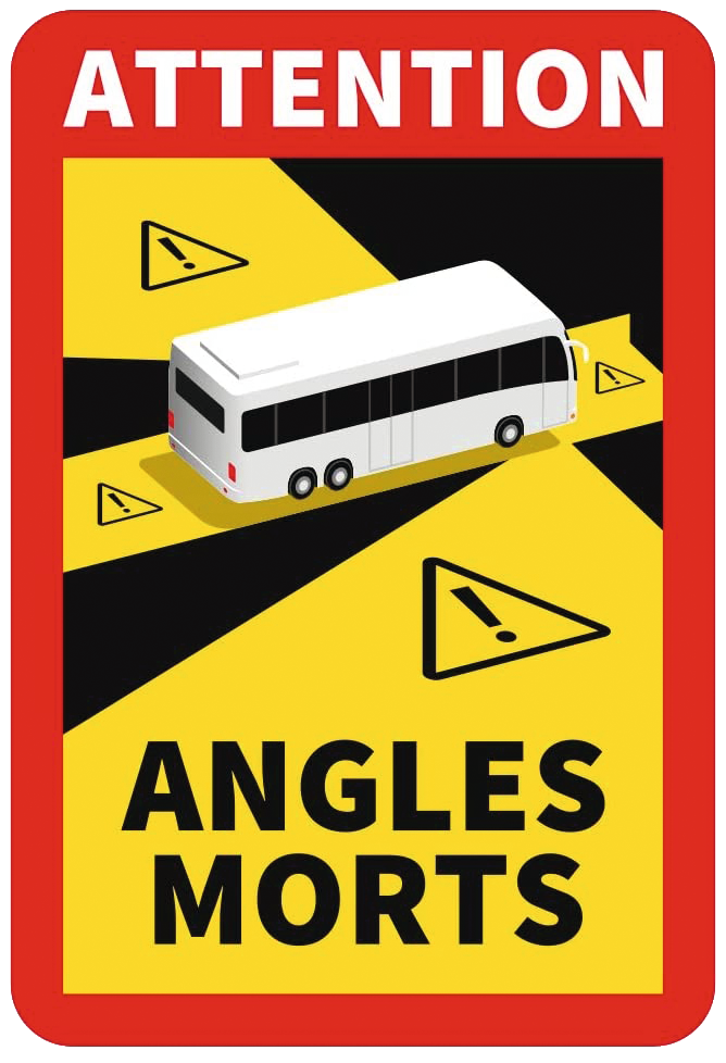 IWH Aufkleber Toter Winkel FR Bus (3er-Set)