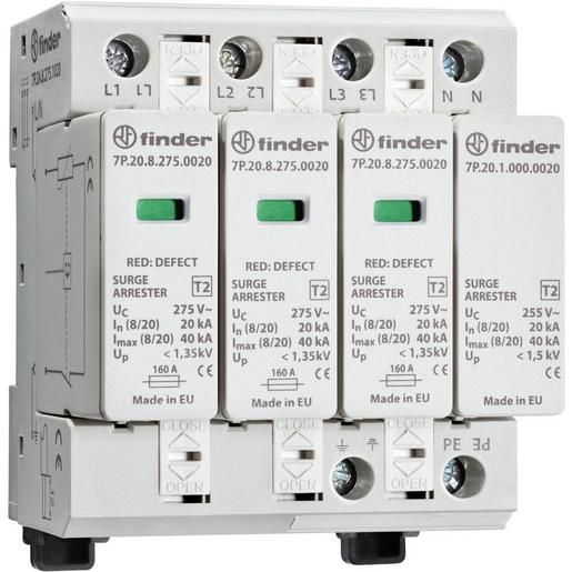 Finder SPD TYP 2, 3P+N VAR+FUNKENSTR. / FINDER 7P.24.8.275.1020
