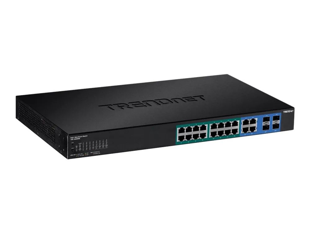 TRENDnet TPE 1620WS 16-Port Gigabit Web Smart PoE+ Switch - Switch - managed - 16 x 10/100/1000 (PoE+)