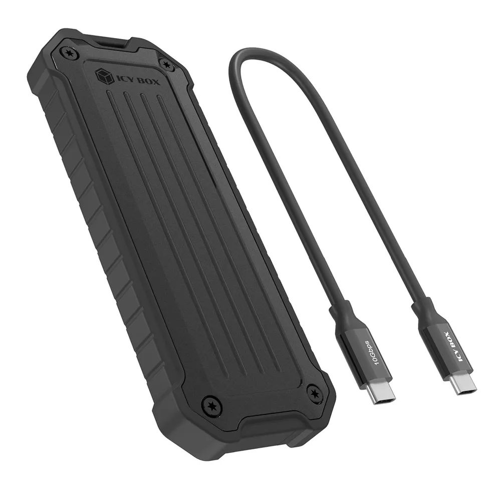 ICY BOX Geh. für NVMe M.2/SATA SSD 10Gbps USB3.2 GEN2 Type-C - Laufwerks-Gehäuse - USB 3.0