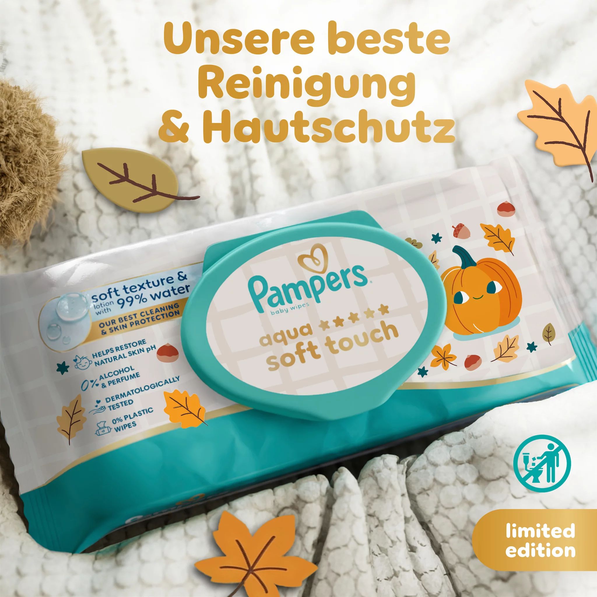 Pampers Feuchte Tücher Aqua Soft touch 3x