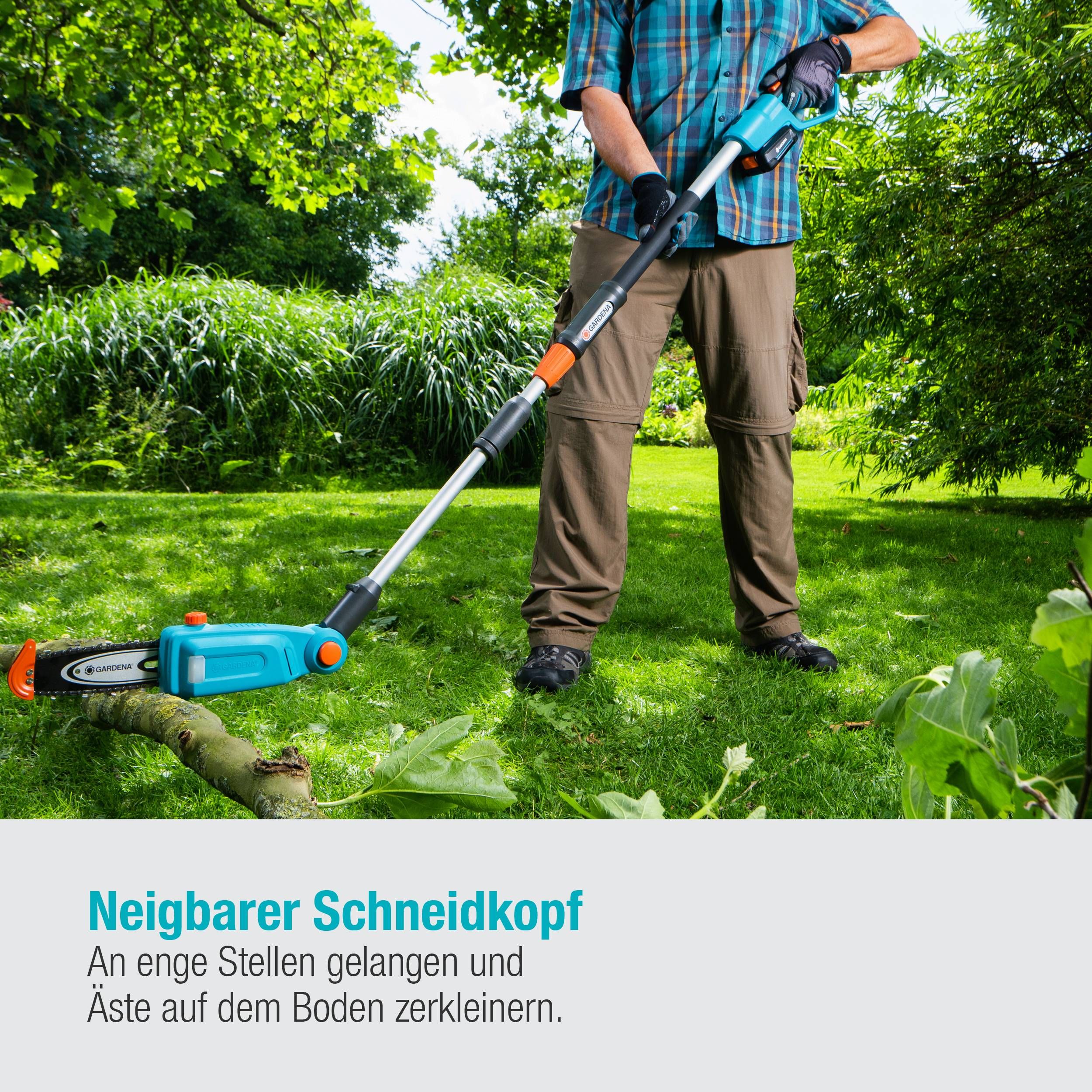 Gardena Akku-Teleskop-Hochentaster TCS 20/18V P4A Ready-To-Use Set