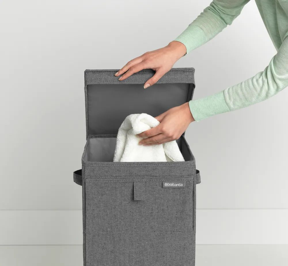 Brabantia Stapelbare Wäschebox, 35L - Pepper Black