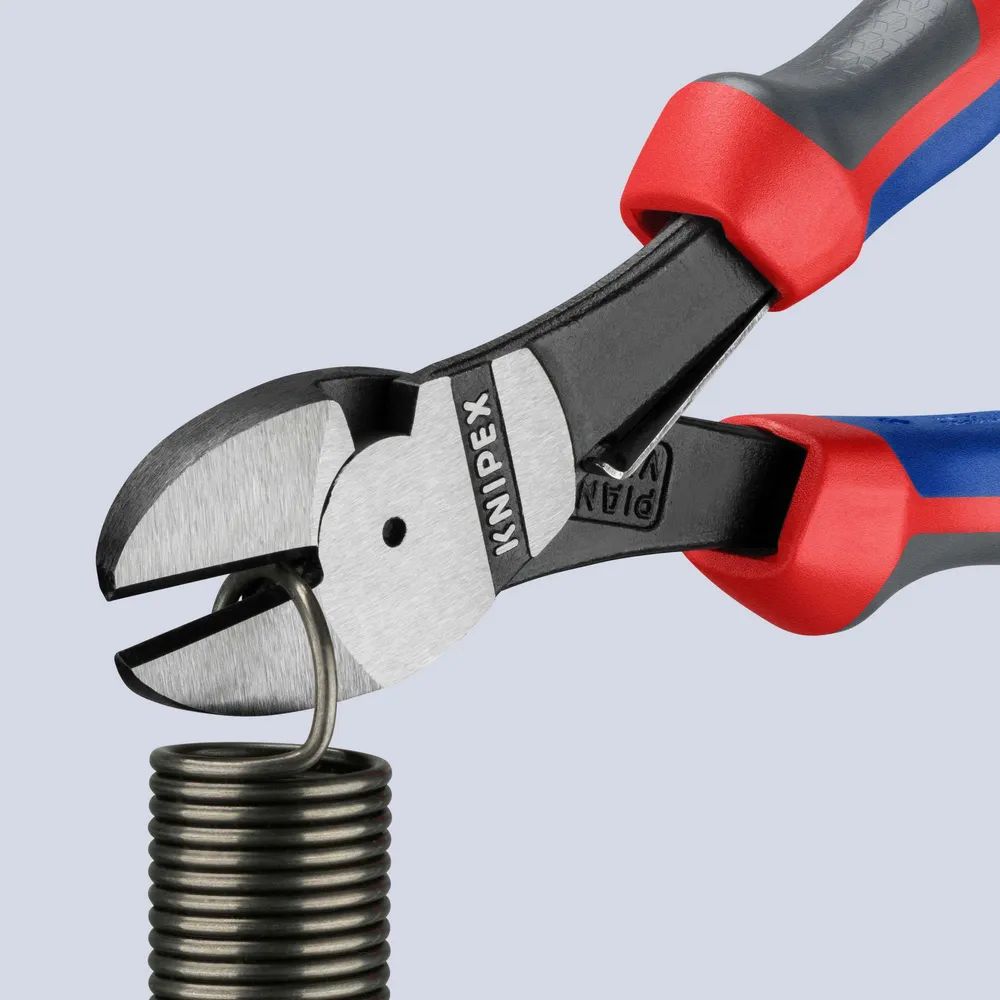 KNIPEX Kraft-Seitenschneider mit Comfort-Griffen schwarz atramentiert 180 mm