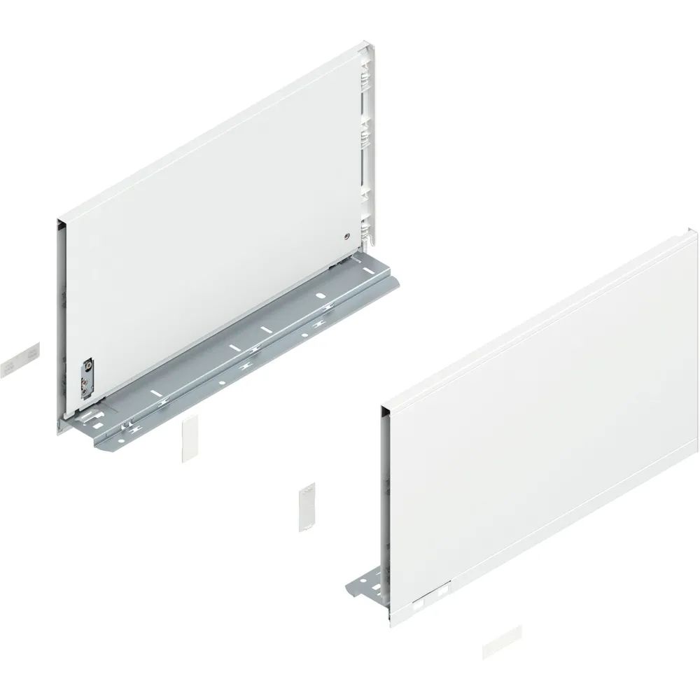 BLUM LEGRABOX pure Zarge Höhe F, NL 400, Seidenweiß-matt