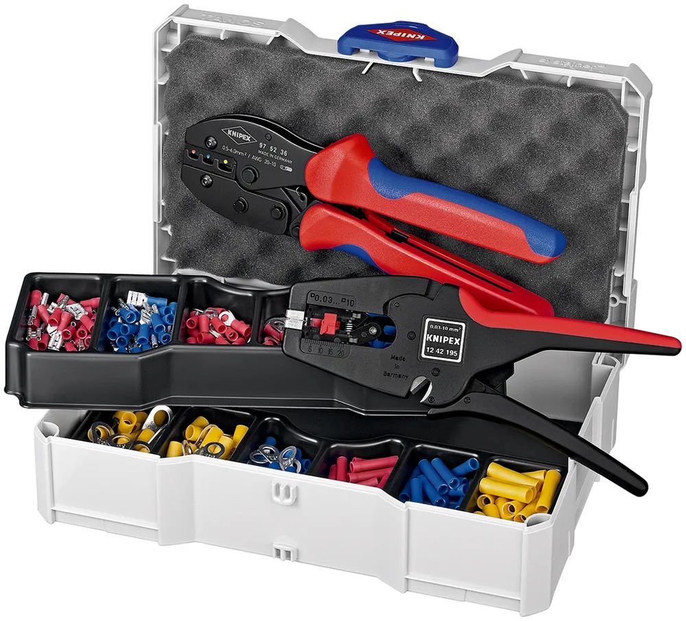 KNIPEX Crimp-Sortiment für Kabelverbinder 14-teilig 265 mm