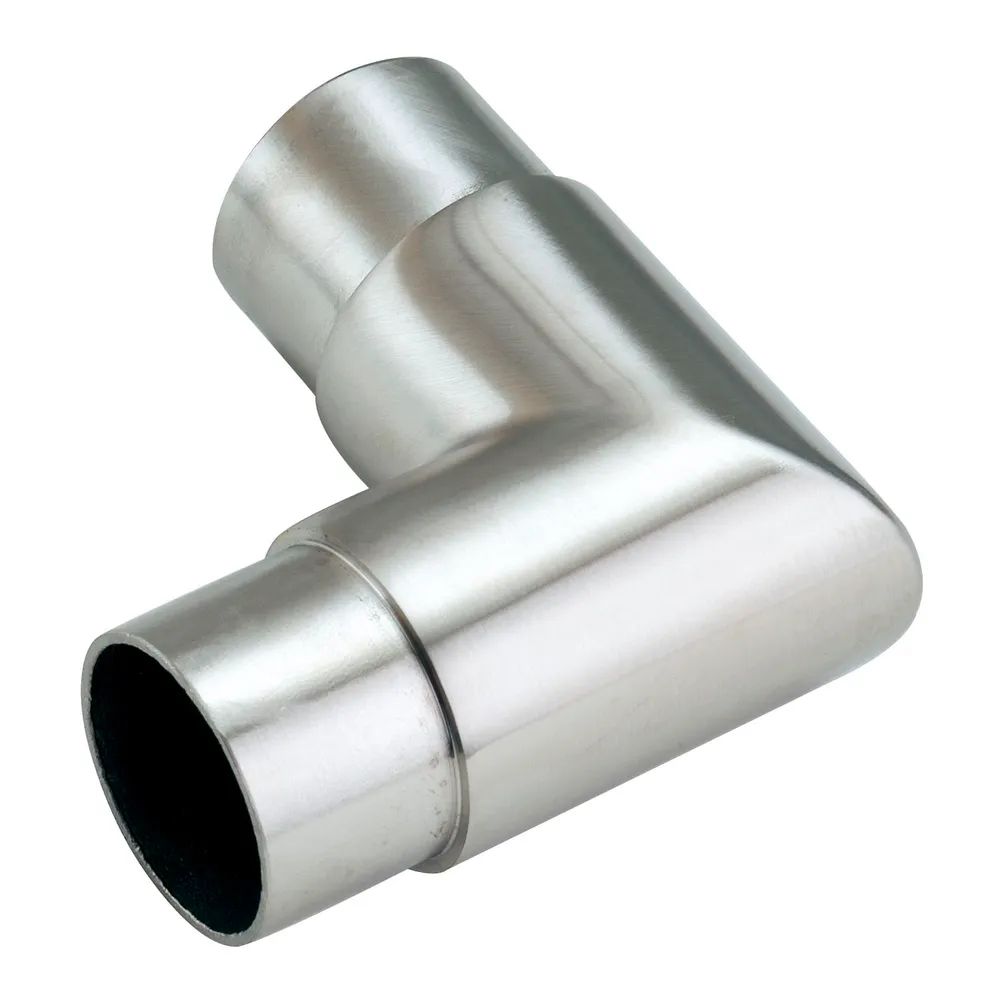 CROSO Eckbogen rund 90° für Rohr ø 33,7 x 2,0 mm, Edelstahl geschliffen V2A