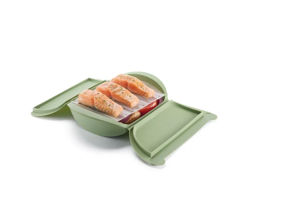 Lékué Dampfgarer mit Ablage, 4 Portionen - Green