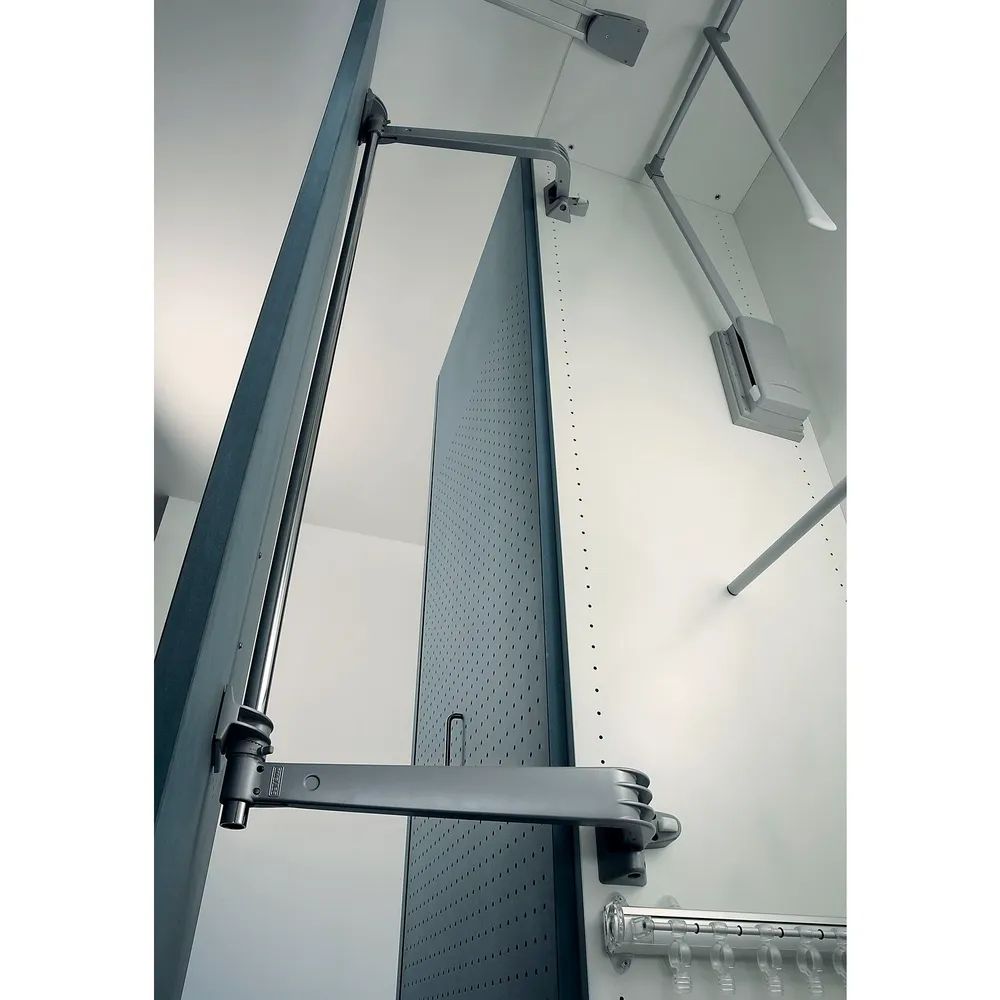 SERVETTO Schwenktürbeschlag MOTION-V KB 900 mm, Aluminium-Druckguss grau