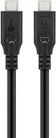 Goobay USB-C -Kabel USB4 schwarz - 100 W 5 A 20 Gbit/s Power - Kabel - Digital/Daten